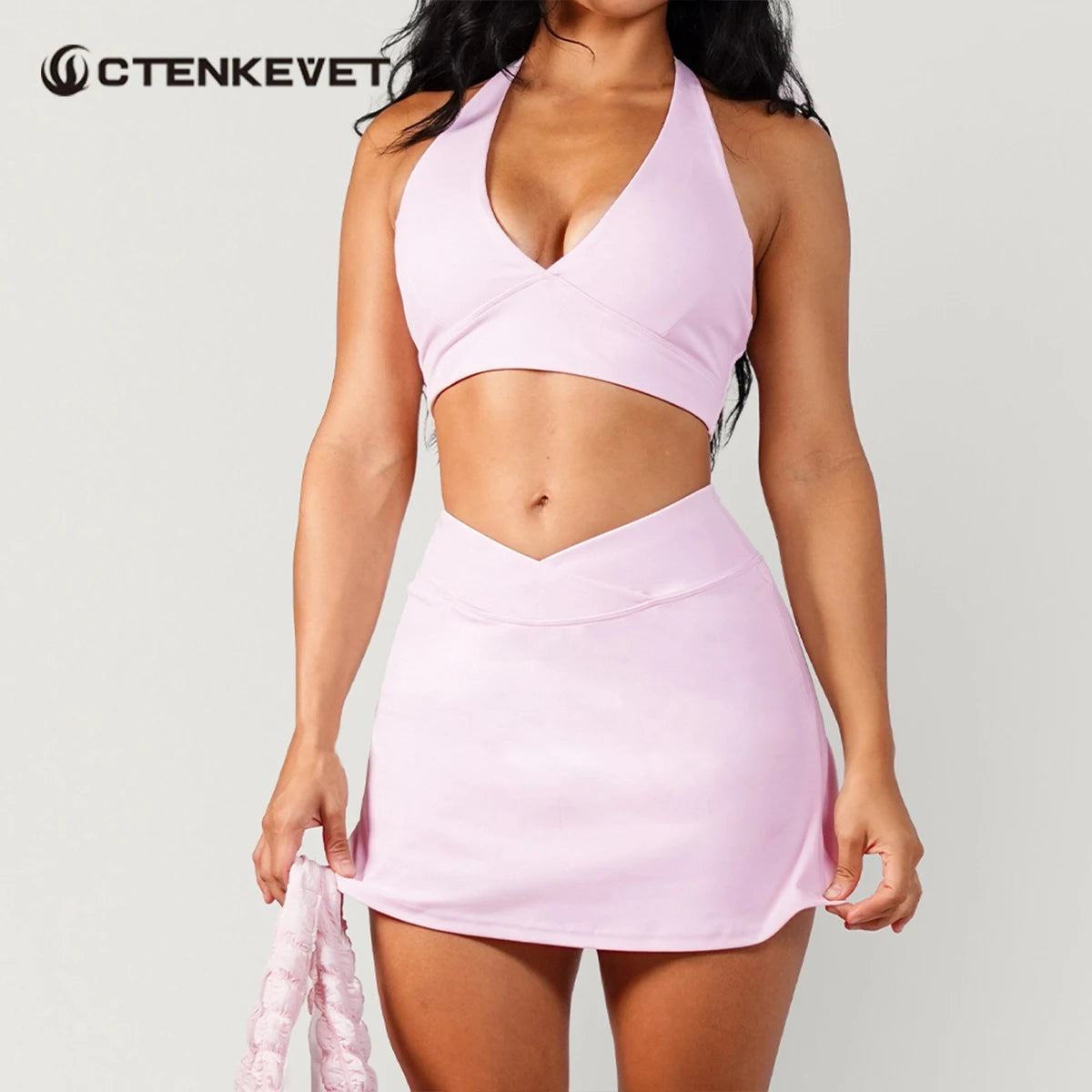 Héra Set – Brassière sculptante & Jupe de tennis intégrée