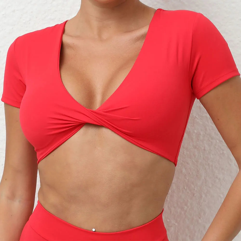 Hélios Top – Crop manches courtes